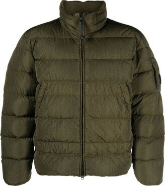 Lens-detail down padded jacket