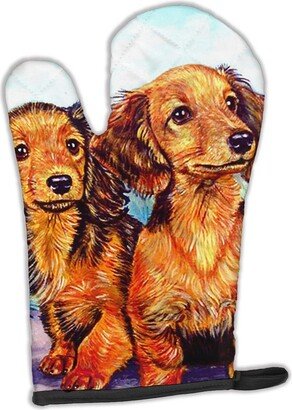 Long Hair Red Dachshund Two Peas Oven Mitt