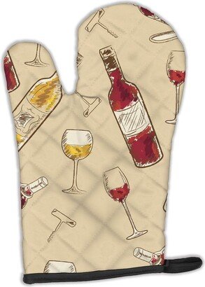 Red and White Wine Oven Mitt