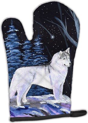 Starry Night Siberian Husky Oven Mitt