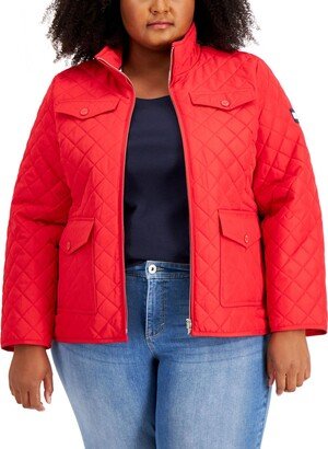 Plus Womens Quilted Heavy Quilted Coat