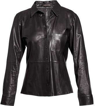 LA Nuit Recycled Leather Blouse