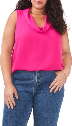 Sleeveless Cowl-Neck Blouse (Plus Size)