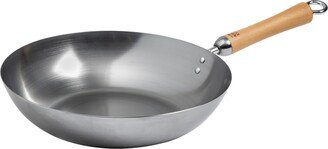 Joyce Chen Classic Series Carbon Steel Stir Fry Pan with Birch Handle, 12