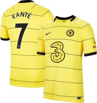 Men's N'Golo Kante Yellow Chelsea 2021/22 Away Breathe Stadium Player Jersey