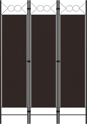 3-Panel Room Divider Brown 47.2x70.9