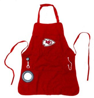 NFL Kansas City Chiefs Ultimate Grilling Apron Durable Cotton with Beverage Opener and Multi Tool