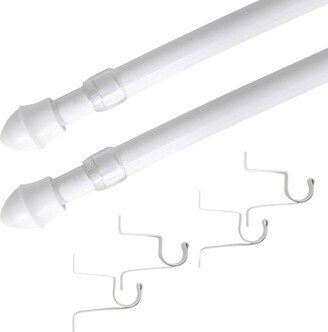 Set of 2 Café Curtain Rods Adjustable - Diam 1/2