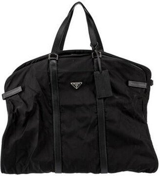 Saffiano-Trimmed Tessuto Garment Bag