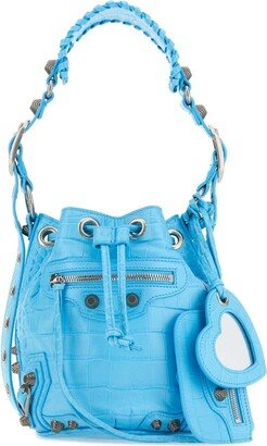 Le Cagole Xs Embossed Bucket Bag