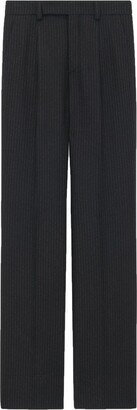 Pinstripe Straight-Leg Trousers-AA