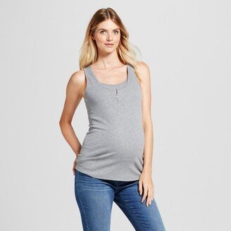 Nursing Henley Maternity Tank Top - Isabel Maternity by Ingrid & Isabel™ Heather XL