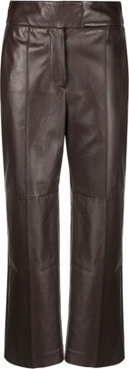 Straight-Leg Leather Trousers-AK