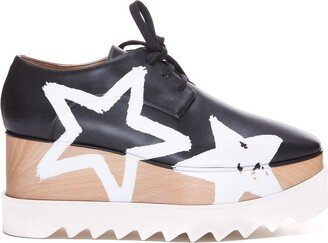 Star Printed Platform Sneakers-AA