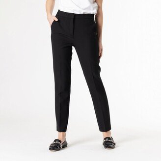 Logo Plaque Straight-Leg Pants-AA