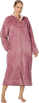 Wicked Plush Full Zip Robe (Washed Orchid) Women's Robe