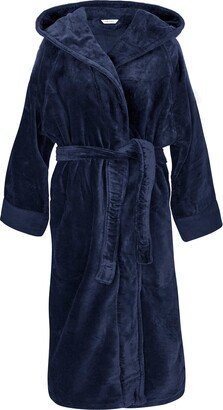 Pasithea Sleep Organic Cotton Hooded Robe - Womens Indigo