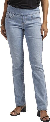 Women's Peri Mid Rise Straight Leg Pull-On Jeans