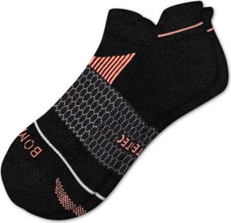 Women's Merino Wool Blend Running Ankle Socks - Black - Large