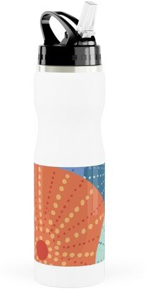 Photo Water Bottles: Colorful Sea Urchins Stainless Steel Water Bottle With Straw, 25Oz, With Straw, Multicolor