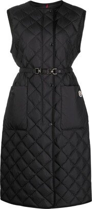 Butor quilted long gilet