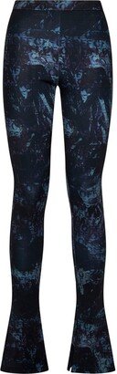 All-Over Patterned Flared Trousers-AB