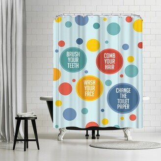 71 x 74 Shower Curtain, Daily Routine by Patricia Pino