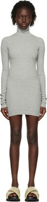 ÉTERNE Gray Long Sleeve Minidress