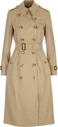 Double-Breasted Belted Trench Coat-AG