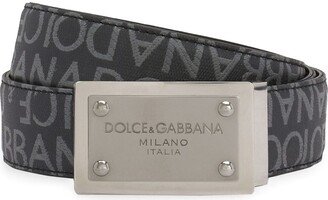 Logo-Plaque Jacquard Belt