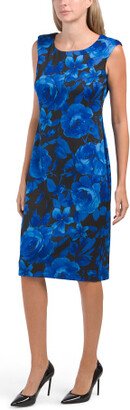 Scuba Floral Midi Dress for Women