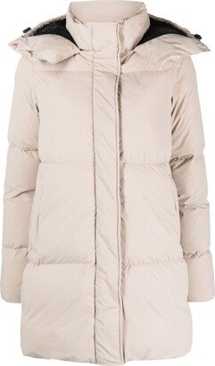 Mid-Length Hooded Padded Jacket