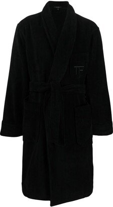 Logo-Embroidered Robe Coat