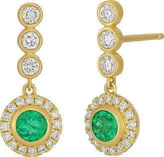 El Mar Emerald & Diamond Drop Earrings