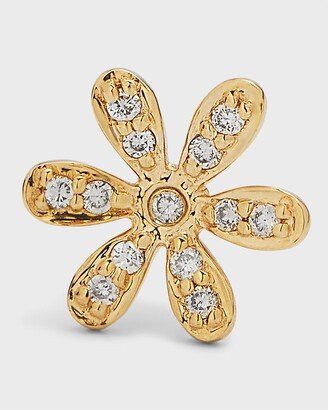 14K Gold Daisy Stud Earring with Diamonds