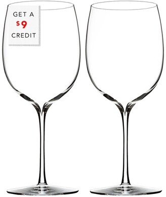 Elegance Set Of 2 Bordeaux Glasses With $9 Credit