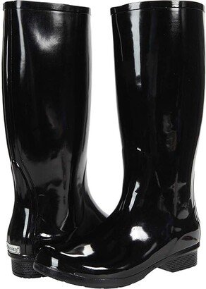 Polished Tall Rain Boots (Black) Women's Boots