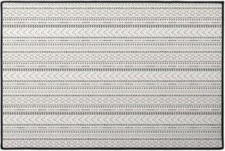 Door Mats: Minimal Mudcloth Bohemian - Light Door Mat, Beige