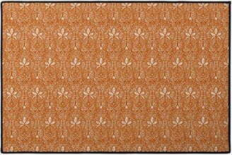 Door Mats: Rajkumari Batik - Spice And White Door Mat, Orange