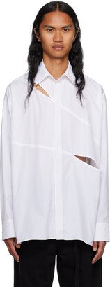 LGN Louis Gabriel Nouchi White Slashed Shirt