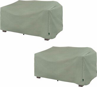 Modern Leisure Basics Patio Loveseat Cover, Small, 55L X 33W X 38H, 2-Pack, Sage - 55L x 33W x 38H