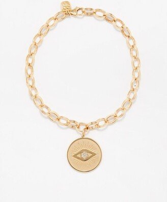 Evil Eye Diamond & 14kt Gold Bracelet