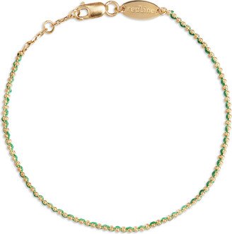 Aurore Emerald String Yellow Gold Bracelet