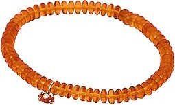 Evil Eye Charm Beaded Bracelet in Burnt Orange