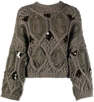 Cashmere Open Knit Jumper