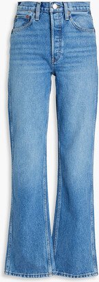 Faded high-rise bootcut jeans