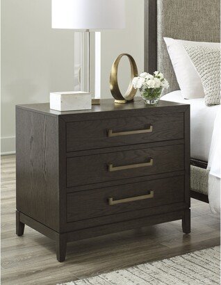 Burkhaus Brown 3 Drawer Nightstand