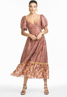 Jenna Dress - Burgundy Zebra - Final Sale