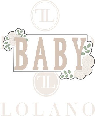 Baby Plaque With Greenery Cookie Cutter/ Clay Cutter