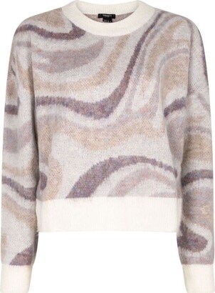 Spectrum Swirl crew neck jumper